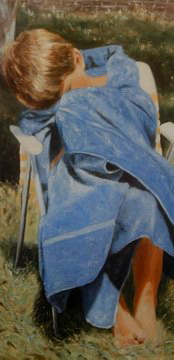 Boy in a Blue Towel